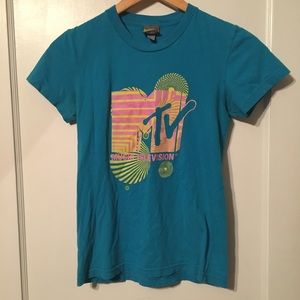 Teal MTV graphic t shirt